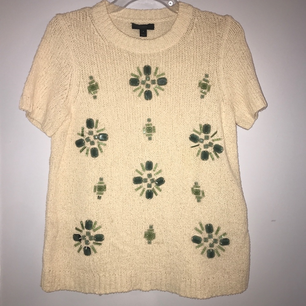 J CREW short sleeve knit top